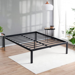 16 Inch Metal Platform Bed Frame with Steel Slat Support