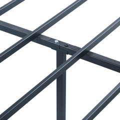 14 Inch Dura Metal Platform Bed Frame with Slat Headboard