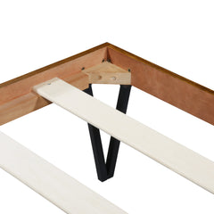 14 Inch Metal and Wood Platform Bed/Wood Bed Frame