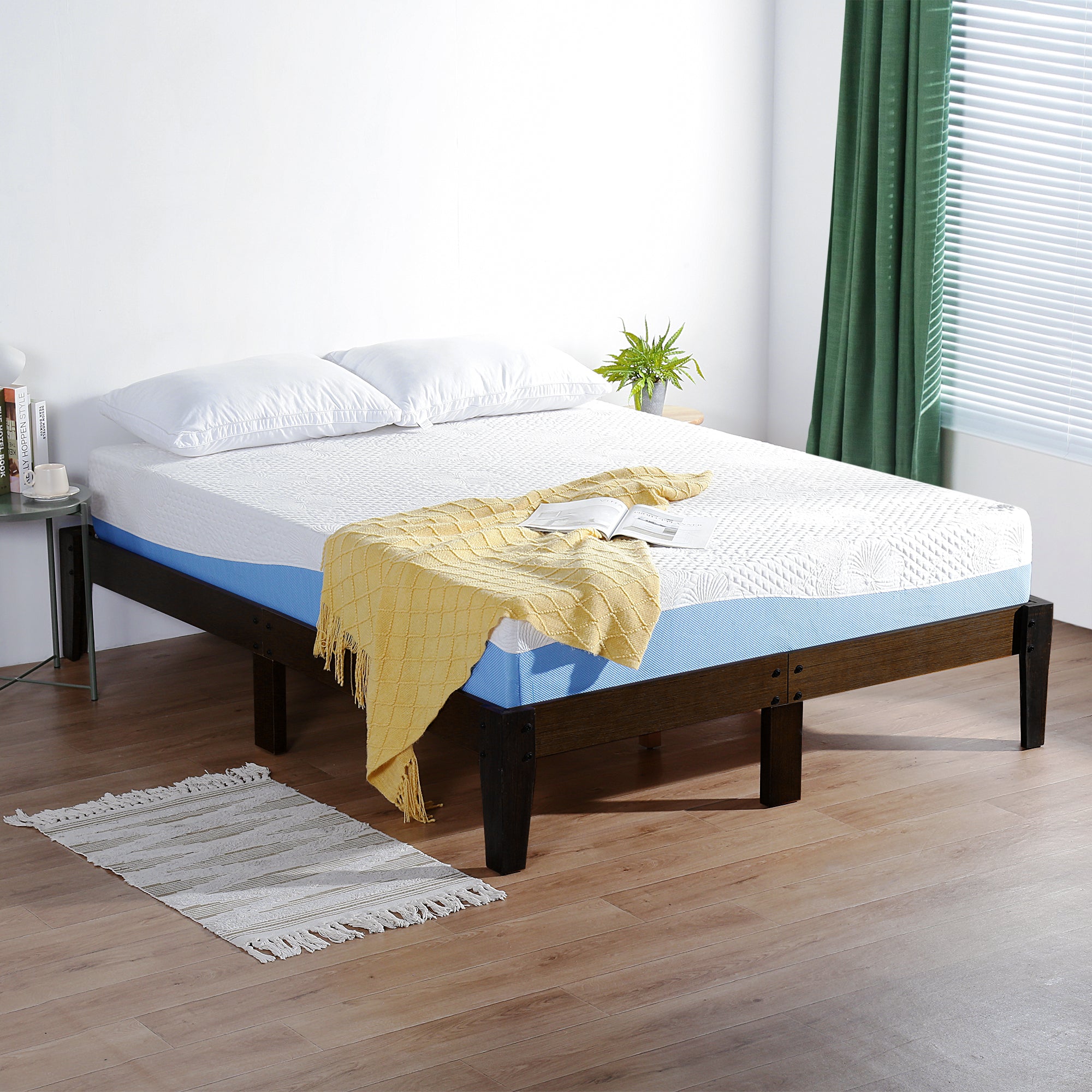 14 Inch Deluxe Wood Platform Bed Frame