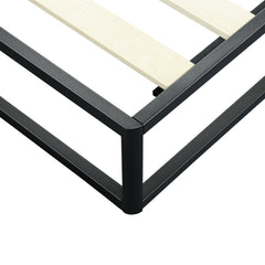9 Inch Modern Metal Platform Bed Frame / Wooden Slats